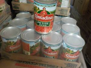 lot 563 image: 12 Pack 14.5 oz Cans Contadina Peti...