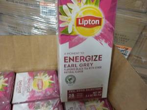 lot 580 image: Case of 6 Boxes 28 Bags each Lipton...