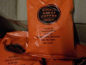 lot 582 image: Case of 64 Simply Great Decaf Coffe...