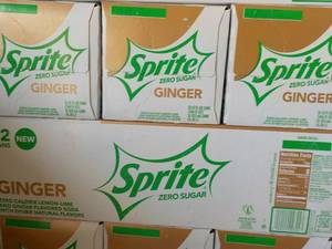 lot 609 image: 4 - 12 packs Sprite Ginger Zero Sug...