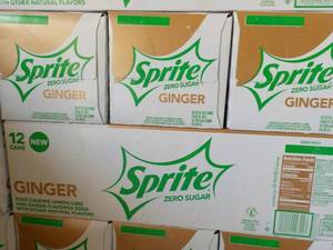 lot 611 image: 4 - 12 packs Sprite Ginger Zero Sug...