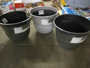 lot 6 image: 3 large Planter Pots- damaged as sh...