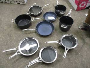 lot 23 image: Calphalon Pots and Pans with Some L...