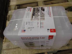 lot 124 image: Buckle Up Storage Tote Set with Cra...