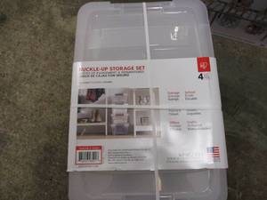 lot 213 image: IRIS Buckle Up Storage Set - 3 crac...