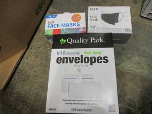 lot 241 image: Face masks and #10 Security Envelop...