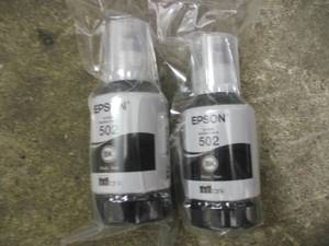 lot 243 image: Epson 502 Black Ink Bottles...