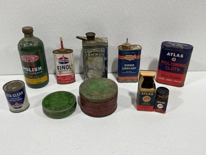 lot 2 image: Vintage CansContainers