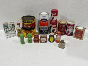 lot 17 image: Vintage FoodSeasoning Cans and Bottles