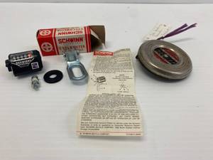 lot 6 image: Vintage Schwinn Cyclometer NIB And Jack Armstrong Pedometer From Wheaties Cereal Promotion