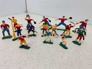 lot 13 image: Group Of Very Old Plastic Sports Figures