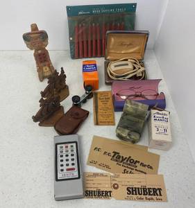 lot 34 image: Group Of Misc. Vintage Items Including Sewing Needles, Bell And More
