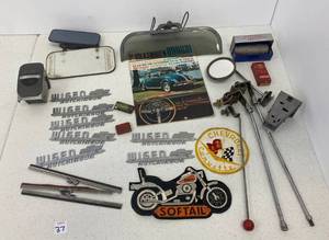 lot 37 image: Large Group Of Misc. Vintage Auto Parts , Emblems And More