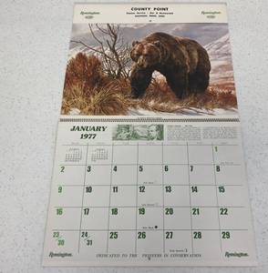 lot 54 image: Vintage 1977 Remington County Point Calendar