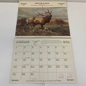 lot 57 image: Vintage 1978 Remington Wildlife And Its Habitat Calendar