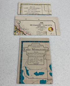 lot 73 image: Vintage Lake Minnetonka And Hennepin County Maps