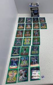 lot 85 image: Group Of Panini Green Prizm Baseball Trading Cards