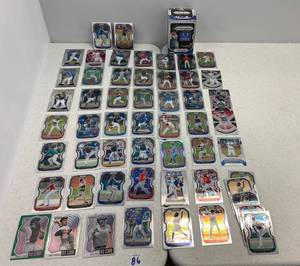lot 86 image: Group Of Panini Prizm Baseball Trading Cards Including Rookies