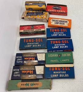 lot 88 image: Group Of Misc. Miniature Light Bulbs In Original Boxes Including General Electric, Hudson, Tung-Sol And More