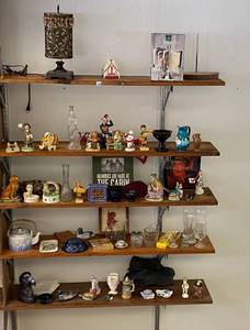 lot 108 image: Five Shelves Full Of Vintage Household Items