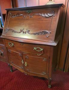 lot 49 image: Antique Mahogany Secretary Writing Desk