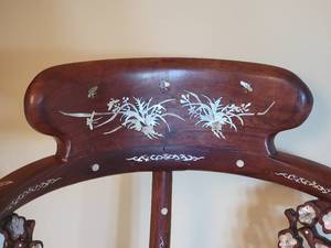 lot 3 image: Chinese Illuminated Mother of Pearl Chair