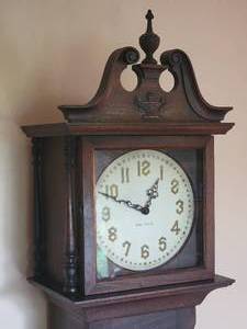 lot 14 image: New Haven Gothic Grandfather Clock