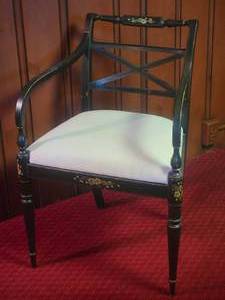 lot 78 image: Beautiful Hand-Painted Accent Chair