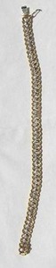 lot 101 image: 14K Yellow Gold Tennis Bracelet 1 CT 10g