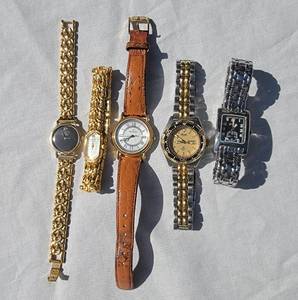 lot 47A image: Collection of Ladies Watches  10K Omega  Movado  Citizen  Seiko  Wenger