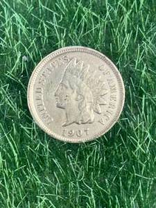 1907 Gold Plated Indian Head Penny