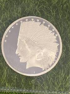 1oz .999 Silver Native American Round