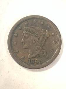 1845 US Large Cent in Great Shape