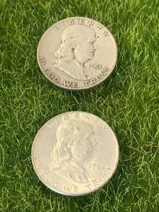 Lot of 2 Franklin Half Dollars