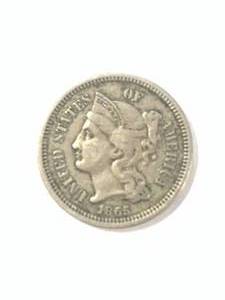 1865 Liberty 3 Cent Coin