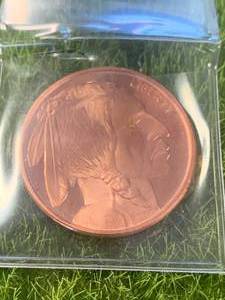 1oz .999 Copper CU Bison Round
