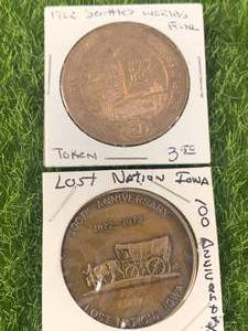 Lost Nation Iowa & 1962 Seattle World Fair Tokens