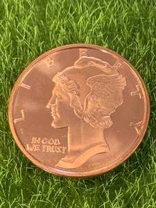 1oz .999 Copper Liberty Round