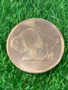 1oz .999 Copper Bison Round