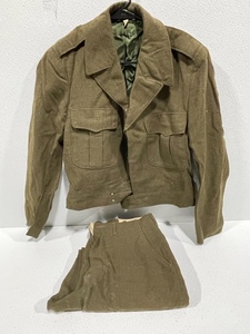 Vintage Military Cropped Jacket and Pants