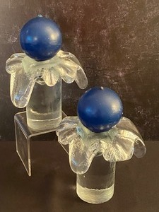 lot 27 image: Pair of Beautiful Blenko Candle Holders