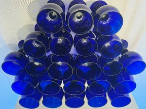 lot 46 image: Cobalt Blue Goblet Set