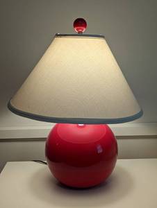lot 69A image: Petite Red Table Lamp