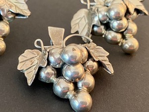 lot 119 image: Three Piece Sterling Grape Motif Ensemble BroochPendant and Earrings