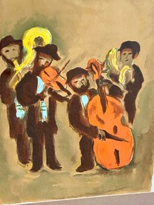 lot 102A image: Framed Art Featuring Musicians