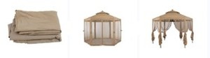 Hampton Bay 10 ft. x 10 ft. Solar Gazebo Replacement Canopy, GFS00679B-CPY.