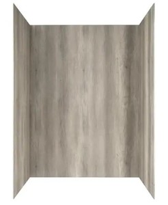 American Standard Passage 60 in. x 72 in. 2-Piece Glue-Up Alcove Shower Walls in Gray Timber, P2693.373. UNCLIAMED FREIGHT