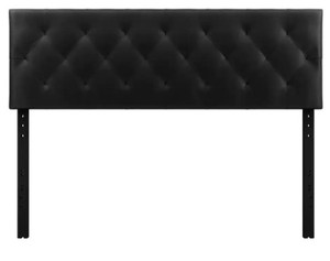 Brookside Avery Adjustable Black Faux Leather Queen Headboard, BS01UPHBQQFK.