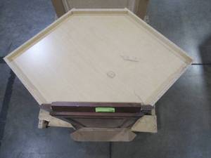 Hampton Assembled 24x30x12 in. Diagonal Corner Wall Kitchen Cabinet in Cognac - Crack in top.