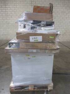 LARGE WHOLESALESALVAGE PALLET (35 Pieces) OF APPLIANCES, BUILDING MATERIALS, HOME DECOR AND MORE